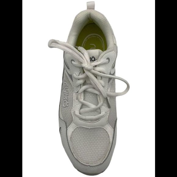 Ryka Leather & Mesh Anatomic Walking Sneaker Standout White - Medium - Picture 2 of 3